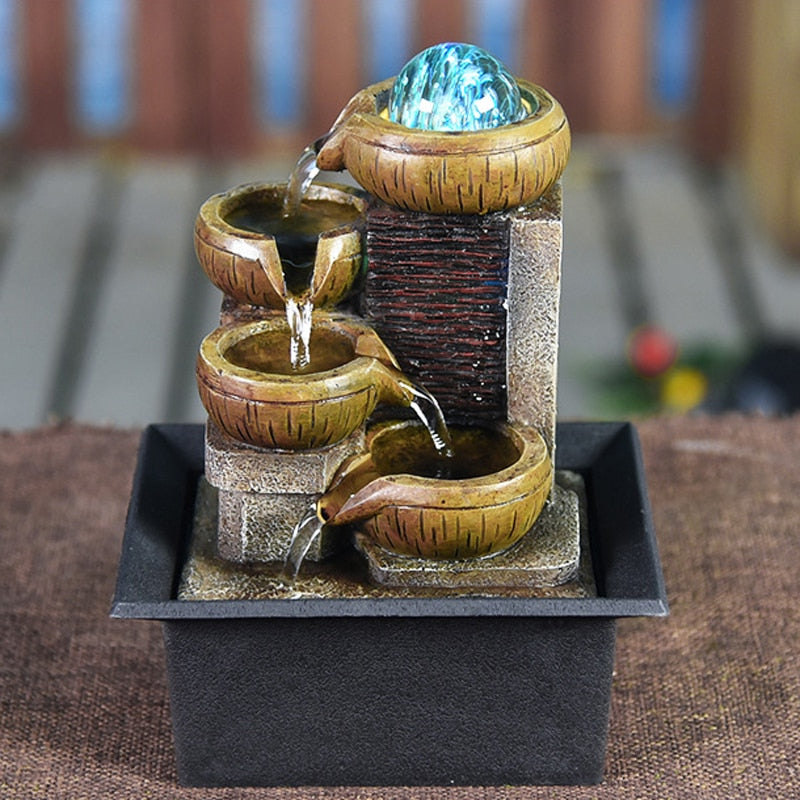 Feng Shui Roue Fontaines Deau À Lintérieur Résine Artisanat