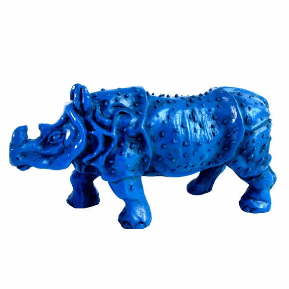 Rhinocéros Bleu protection,décoration Feng Shui