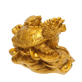 Tortue Dragon Feng Shui en Résine-Symbole de Protection, Richesse, Longévité..