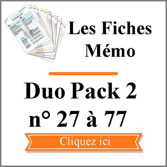 Fiches Mémo Feng Shui Duo Pack 2 - Fiches n° 27 à 77